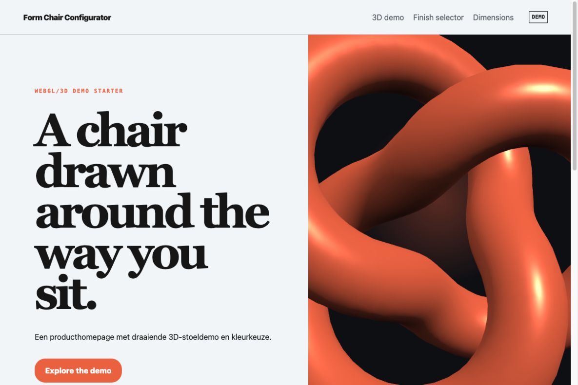Preview van Form Chair Configurator