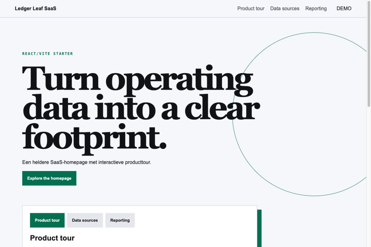 Preview van Ledger Leaf SaaS